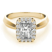 Lustrous Solitaires Any Shape Emerald Diamond Engagement Ring in 10K/14K gold and platinum with certified lab-grown or natural diamonds