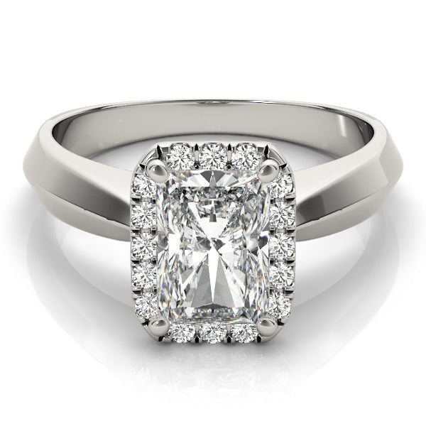 Lustrous Solitaires Any Shape Emerald Diamond Engagement Ring in 10K/14K gold and platinum with certified lab-grown or natural diamonds