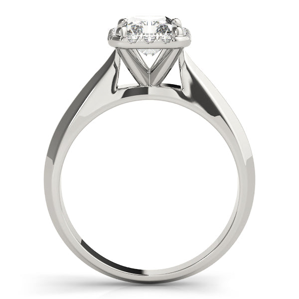 Lustrous Solitaires Any Shape Emerald Diamond Engagement Ring in 10K/14K gold and platinum with certified lab-grown or natural diamonds
