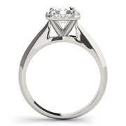 Lustrous Solitaires Any Shape Emerald Diamond Engagement Ring in 10K/14K gold and platinum with certified lab-grown or natural diamonds