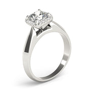 Opulent Solitaires Any Shape Cushion Diamond Engagement Ring in 10K/14K gold and platinum with certified lab-grown or natural diamonds