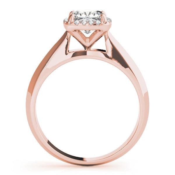 Opulent Solitaires Any Shape Cushion Diamond Engagement Ring in 10K/14K gold and platinum with certified lab-grown or natural diamonds
