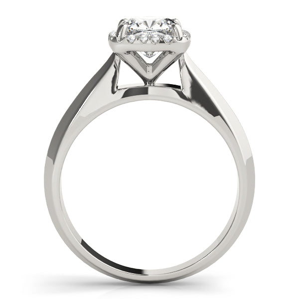 Opulent Solitaires Any Shape Cushion Diamond Engagement Ring in 10K/14K gold and platinum with certified lab-grown or natural diamonds