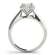 Opulent Solitaires Any Shape Cushion Diamond Engagement Ring in 10K/14K gold and platinum with certified lab-grown or natural diamonds