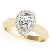 Iconic Solitaires Any Shape Pear Diamond Engagement Ring in 10K/14K gold and platinum with certified lab-grown or natural diamonds