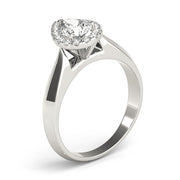 Iconic Solitaires Any Shape Pear Diamond Engagement Ring in 10K/14K gold and platinum with certified lab-grown or natural diamonds