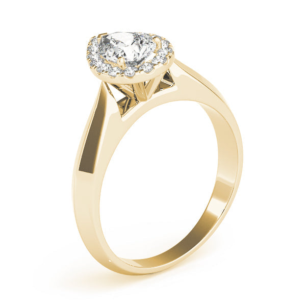 Iconic Solitaires Any Shape Pear Diamond Engagement Ring in 10K/14K gold and platinum with certified lab-grown or natural diamonds