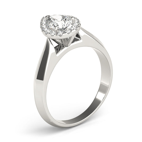 Iconic Solitaires Any Shape Pear Diamond Engagement Ring in 10K/14K gold and platinum with certified lab-grown or natural diamonds