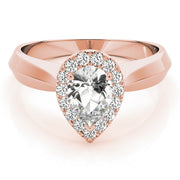 Iconic Solitaires Any Shape Pear Diamond Engagement Ring in 10K/14K gold and platinum with certified lab-grown or natural diamonds