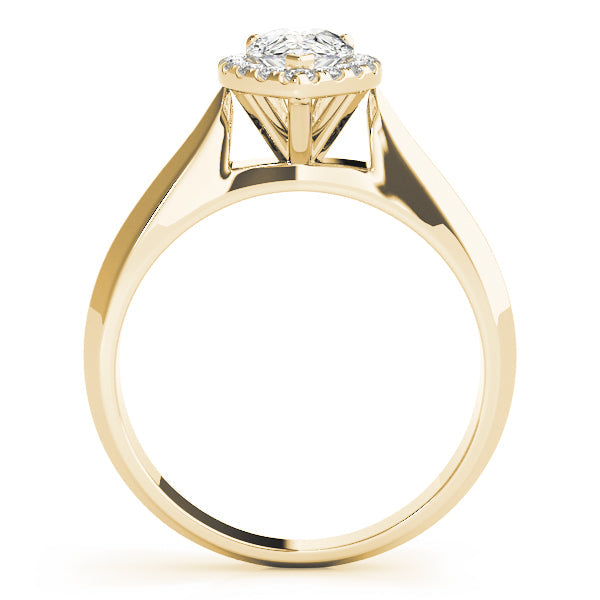 Iconic Solitaires Any Shape Pear Diamond Engagement Ring in 10K/14K gold and platinum with certified lab-grown or natural diamonds