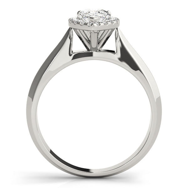 Iconic Solitaires Any Shape Pear Diamond Engagement Ring in 10K/14K gold and platinum with certified lab-grown or natural diamonds