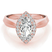 Celestial Solitaires Any Shape Marquise Diamond Engagement Ring in 10K/14K gold and platinum with certified lab-grown or natural diamonds