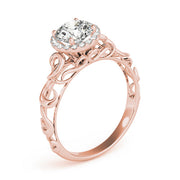 Splendid Solitaires Any Shape Round Diamond Engagement Ring in 10K/14K gold and platinum with certified lab-grown or natural diamonds