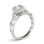 Splendid Solitaires Any Shape Round Diamond Engagement Ring in 10K/14K gold and platinum with certified lab-grown or natural diamonds