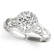 Splendid Solitaires Any Shape Round Diamond Engagement Ring in 10K/14K gold and platinum with certified lab-grown or natural diamonds