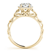 Splendid Solitaires Any Shape Round Diamond Engagement Ring in 10K/14K gold and platinum with certified lab-grown or natural diamonds