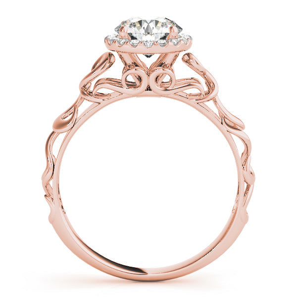Splendid Solitaires Any Shape Round Diamond Engagement Ring in 10K/14K gold and platinum with certified lab-grown or natural diamonds