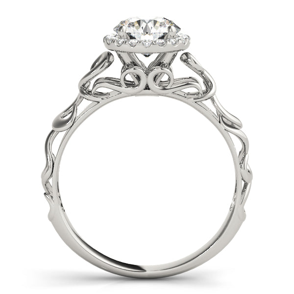 Splendid Solitaires Any Shape Round Diamond Engagement Ring in 10K/14K gold and platinum with certified lab-grown or natural diamonds