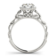Splendid Solitaires Any Shape Round Diamond Engagement Ring in 10K/14K gold and platinum with certified lab-grown or natural diamonds