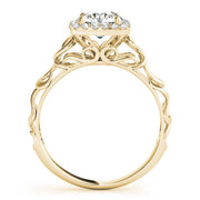 Enchanted Solitaires Any Shape Round Diamond Engagement Ring in 10K/14K gold and platinum with certified lab-grown or natural diamonds