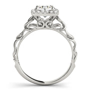 Enchanted Solitaires Any Shape Round Diamond Engagement Ring in 10K/14K gold and platinum with certified lab-grown or natural diamonds