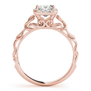 Pristine Solitaires Any Shape Princess Diamond Engagement Ring in 10K/14K gold and platinum with certified lab-grown or natural diamonds