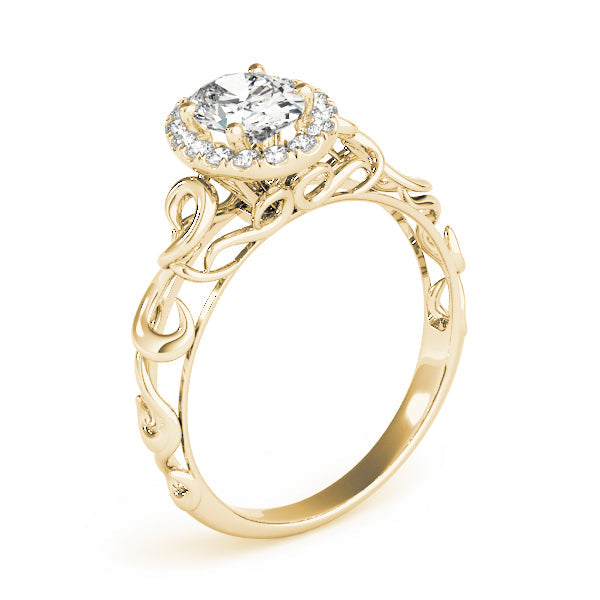 Signature Solitaires Any Shape Oval Diamond Engagement Ring in 10K/14K gold and platinum with certified lab-grown or natural diamonds