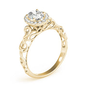 Signature Solitaires Any Shape Oval Diamond Engagement Ring in 10K/14K gold and platinum with certified lab-grown or natural diamonds