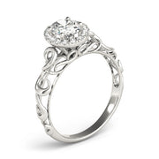 Signature Solitaires Any Shape Oval Diamond Engagement Ring in 10K/14K gold and platinum with certified lab-grown or natural diamonds