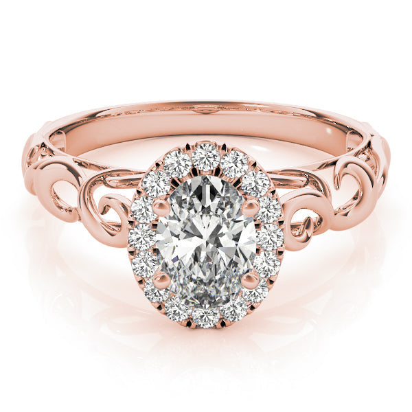 Signature Solitaires Any Shape Oval Diamond Engagement Ring in 10K/14K gold and platinum with certified lab-grown or natural diamonds