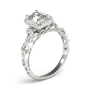 Artisan Solitaires Any Shape Emerald Diamond Engagement Ring in 10K/14K gold and platinum with certified lab-grown or natural diamonds