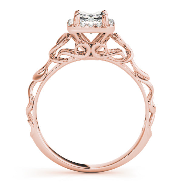 Artisan Solitaires Any Shape Emerald Diamond Engagement Ring in 10K/14K gold and platinum with certified lab-grown or natural diamonds