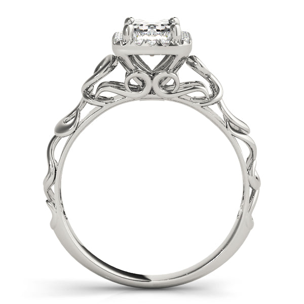 Artisan Solitaires Any Shape Emerald Diamond Engagement Ring in 10K/14K gold and platinum with certified lab-grown or natural diamonds