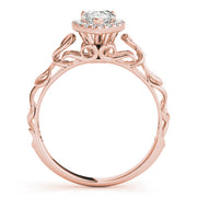 Bespoke Solitaires Any Shape Pear Diamond Engagement Ring in 10K/14K gold and platinum with certified lab-grown or natural diamonds