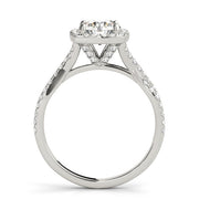 Adored Halo Engagement Ring Round Diamond Engagement Ring in 10K/14K gold and platinum with certified lab-grown or natural diamonds