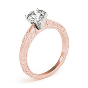 Noble Remount Round Diamond Engagement Ring in 10K/14K gold and platinum with certified lab-grown or natural diamonds
