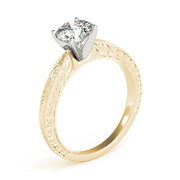 Noble Remount Round Diamond Engagement Ring in 10K/14K gold and platinum with certified lab-grown or natural diamonds