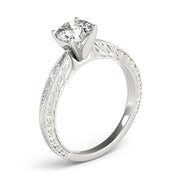 Noble Remount Round Diamond Engagement Ring in 10K/14K gold and platinum with certified lab-grown or natural diamonds