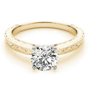 Noble Remount Round Diamond Engagement Ring in 10K/14K gold and platinum with certified lab-grown or natural diamonds