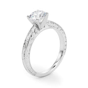 Noble Remount Round Diamond Engagement Ring in 10K/14K gold and platinum with certified lab-grown or natural diamonds