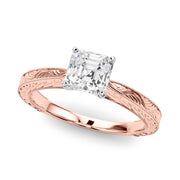Noble Remount Round Diamond Engagement Ring in 10K/14K gold and platinum with certified lab-grown or natural diamonds
