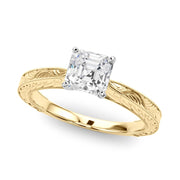 Noble Remount Round Diamond Engagement Ring in 10K/14K gold and platinum with certified lab-grown or natural diamonds