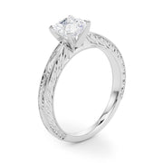 Noble Remount Round Diamond Engagement Ring in 10K/14K gold and platinum with certified lab-grown or natural diamonds