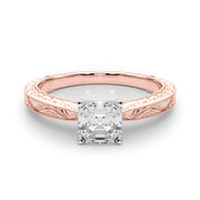 Noble Remount Round Diamond Engagement Ring in 10K/14K gold and platinum with certified lab-grown or natural diamonds