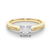 Noble Remount Round Diamond Engagement Ring in 10K/14K gold and platinum with certified lab-grown or natural diamonds