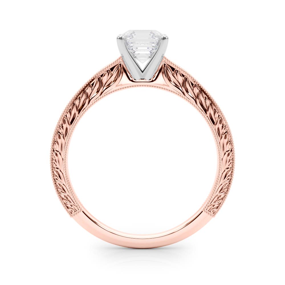 Noble Remount Round Diamond Engagement Ring in 10K/14K gold and platinum with certified lab-grown or natural diamonds