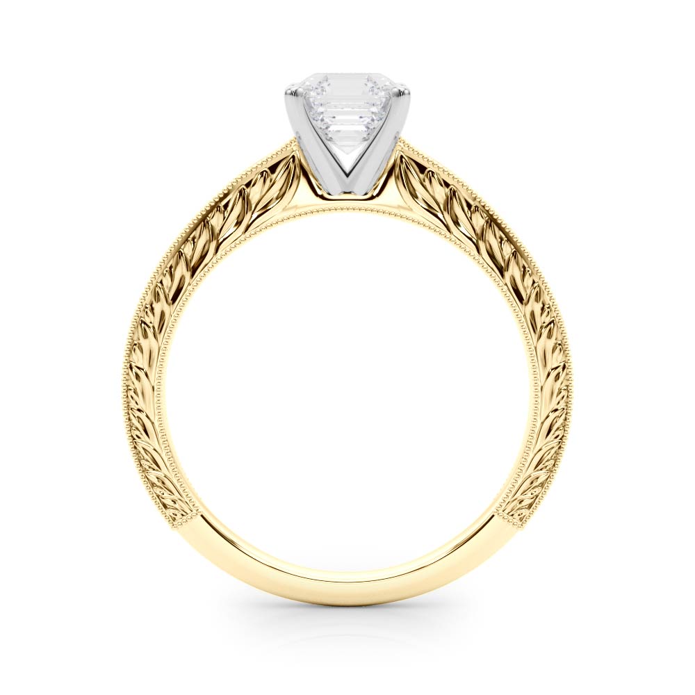 Noble Remount Round Diamond Engagement Ring in 10K/14K gold and platinum with certified lab-grown or natural diamonds