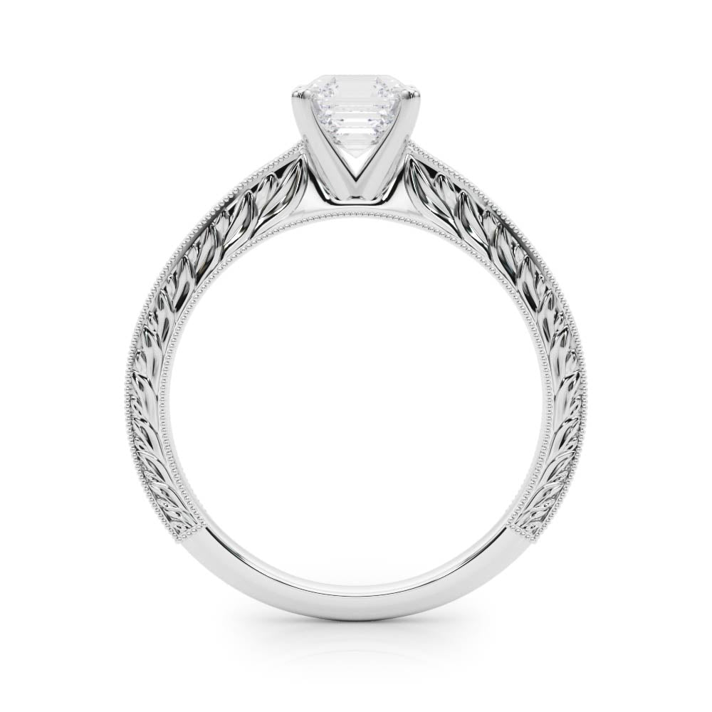 Noble Remount Round Diamond Engagement Ring in 10K/14K gold and platinum with certified lab-grown or natural diamonds
