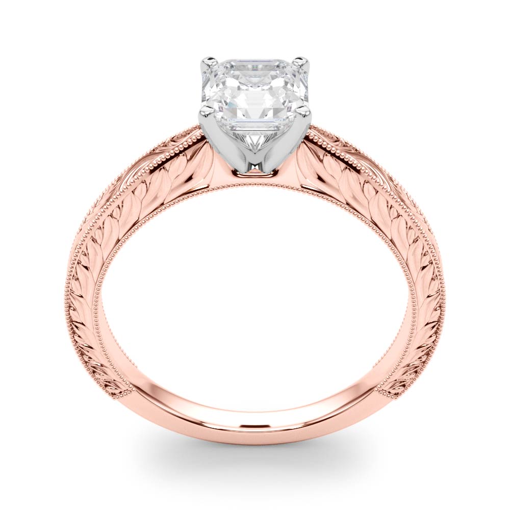 Noble Remount Round Diamond Engagement Ring in 10K/14K gold and platinum with certified lab-grown or natural diamonds