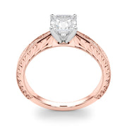 Noble Remount Round Diamond Engagement Ring in 10K/14K gold and platinum with certified lab-grown or natural diamonds